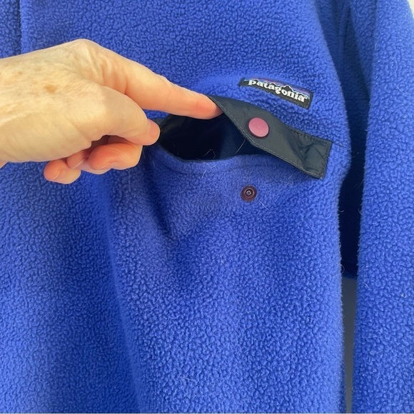 Patagonia Vintage Synchilla Snap-T Pullover Sweatshirt Blue Size Medium - Picture 4 of 10